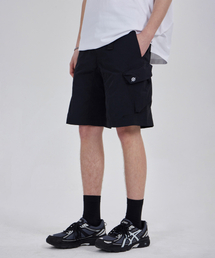 Nylon Belted Cargo Shorts - Black