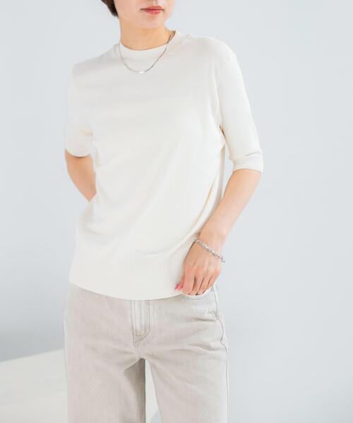 URBAN RESEARCH ROSSO WOMEN(アーバンリサーチ ロッソ)の「GICIPI ARGENTO(ニット/セーター・レディース・ブラック/オフホワイト・1)」の2枚目の写真