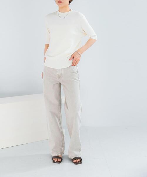 URBAN RESEARCH ROSSO WOMEN(アーバンリサーチ ロッソ)の「GICIPI ARGENTO(ニット/セーター・レディース・ブラック/オフホワイト・1)」の3枚目の写真