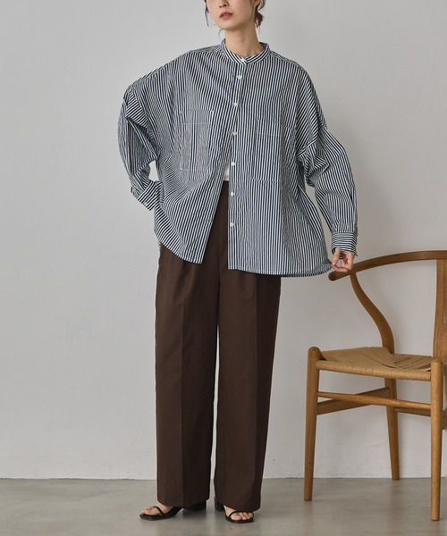 hunch(ハンチ)の「フレンチリネン ストレートパンツ(その他パンツ・レディース・ブラック/オフホワイト/ブルー/カーキブラウン/レッド・FREE)」の20枚目の写真