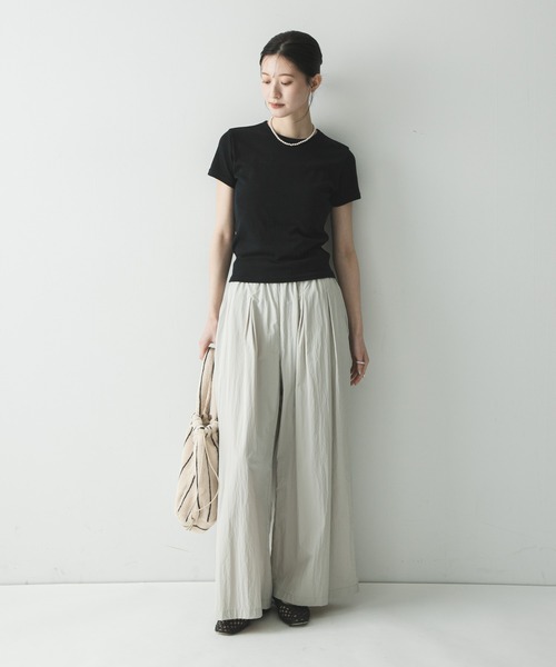 URBAN RESEARCH(アーバンリサーチ)の「『UR TECH』ギャザーワイドパンツ(その他パンツ・レディース・ベージュ/ライトグレー/チャコールグレー・36/38)」の16枚目の写真