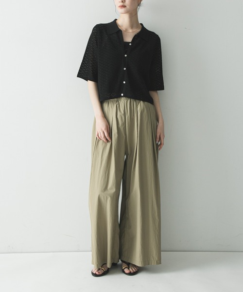 URBAN RESEARCH(アーバンリサーチ)の「『UR TECH』ギャザーワイドパンツ(その他パンツ・レディース・ベージュ/ライトグレー/チャコールグレー・36/38)」の22枚目の写真