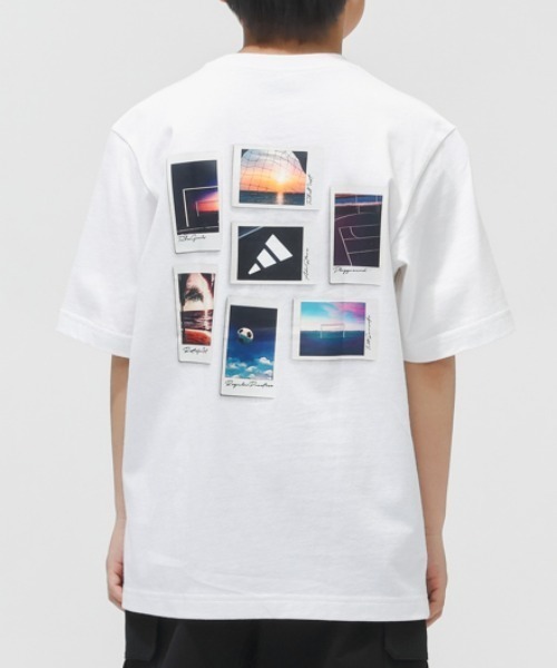adidas(アディダス)の「【別注】アディダス adidas フォトグラフィック サマー Tシャツ 限定コラボ(Tシャツ/カットソー・キッズ・ブラック/ホワイト/ベージュ・120cm/130cm/140cm/150cm/160cm)」の2枚目の写真