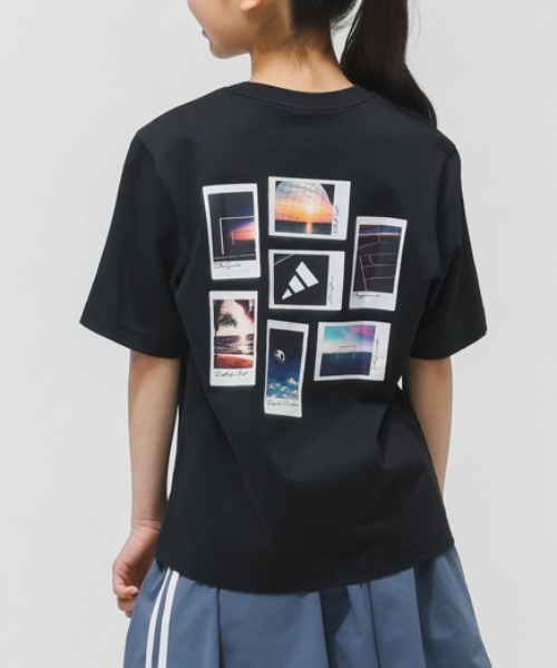 adidas(アディダス)の「【別注】アディダス adidas フォトグラフィック サマー Tシャツ 限定コラボ(Tシャツ/カットソー・キッズ・ブラック/ホワイト/ベージュ・120cm/130cm/140cm/150cm/160cm)」の3枚目の写真
