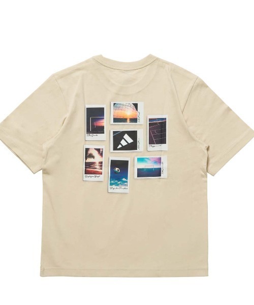 adidas(アディダス)の「【別注】アディダス adidas フォトグラフィック サマー Tシャツ 限定コラボ(Tシャツ/カットソー・キッズ・ブラック/ホワイト/ベージュ・120cm/130cm/140cm/150cm/160cm)」の4枚目の写真