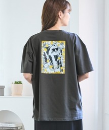 <大きいサイズ> 綿100%ゆるシルエットプリントTシャツ(接触冷感・UVカット)