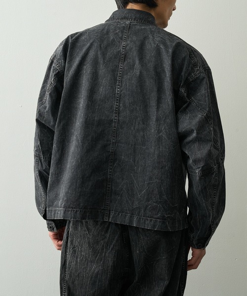 and wander(アンドワンダー)の「【and wander】breach twill shirts jacket(ブルゾン・メンズ・ブラック・M/L)」の4枚目の写真
