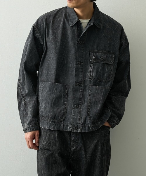 and wander(アンドワンダー)の「【and wander】breach twill shirts jacket(ブルゾン・メンズ・ブラック・M/L)」の2枚目の写真