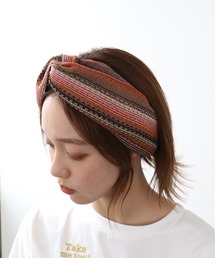 k*i様 ETRÉ ダークブラウン ヘアバンド colleca la（コレカラ） ヘアバンド フラットワイドリブターバン/ヘア