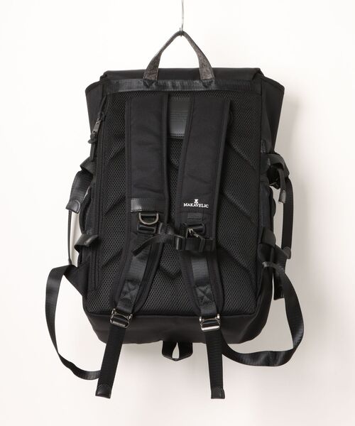 MAKAVELIC(マキャベリック)の「【MAKAVELIC】 Double Line Backpack(バックパック/リュック・メンズ・ブラック・フリー)」の2枚目の写真