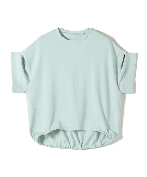 SHIPS Colors(シップス カラーズ)の「SHIPS Colors:〈手洗い可能〉スムース 2WAYスリーブ ニュアンス TEE◇(Tシャツ/カットソー・レディース・ブラック/ブラウン/グレー/ライトグリーン・ONE SIZE)」の6枚目の写真