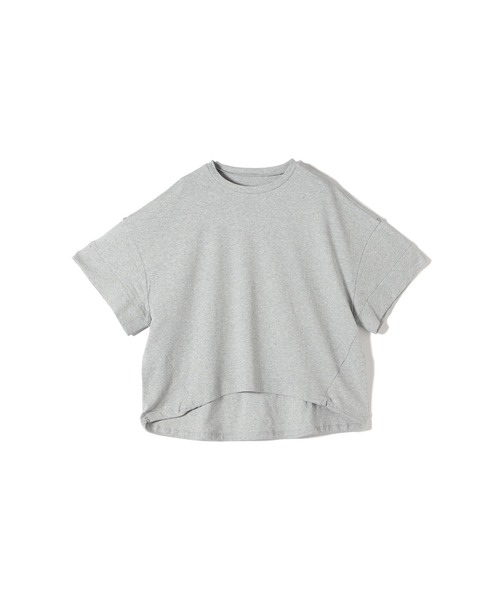 SHIPS Colors(シップス カラーズ)の「SHIPS Colors:〈手洗い可能〉スムース 2WAYスリーブ ニュアンス TEE◇(Tシャツ/カットソー・レディース・ブラック/ブラウン/グレー/ライトグリーン・ONE SIZE)」の3枚目の写真