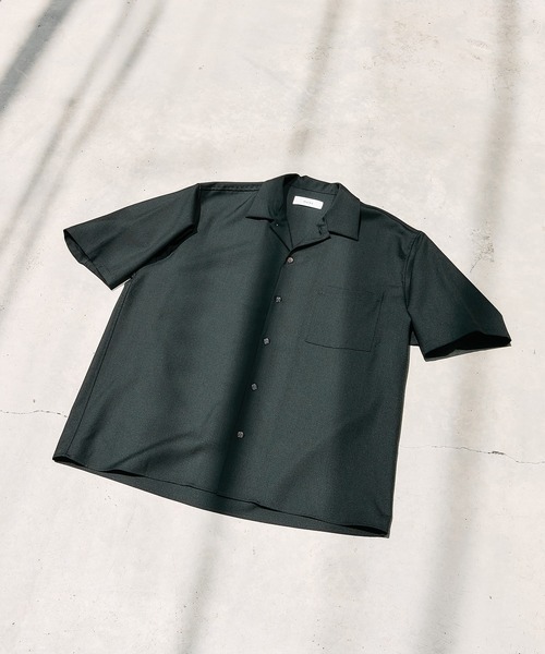 markaware(マーカウェア)の「【MARKAWARE/マーカウェア】別注 OPEN COLLAR S/S SHIRT(シャツ/ブラウス・メンズ・ダークグレー/ブラック・2/1)」の2枚目の写真