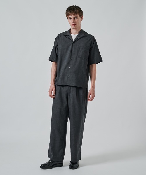 markaware(マーカウェア)の「【MARKAWARE/マーカウェア】別注 OPEN COLLAR S/S SHIRT(シャツ/ブラウス・メンズ・ダークグレー/ブラック・2/1)」の11枚目の写真