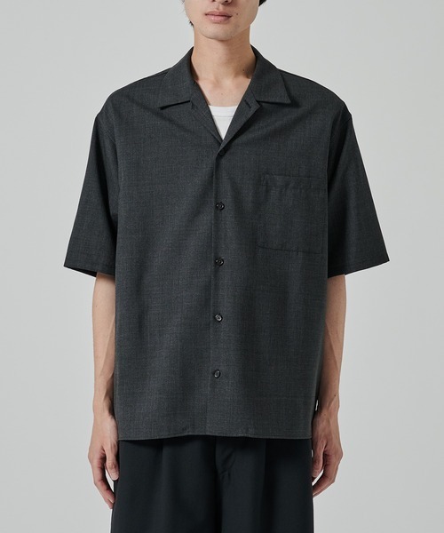 markaware(マーカウェア)の「【MARKAWARE/マーカウェア】別注 OPEN COLLAR S/S SHIRT(シャツ/ブラウス・メンズ・ダークグレー/ブラック・2/1)」の12枚目の写真