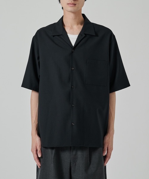 markaware(マーカウェア)の「【MARKAWARE/マーカウェア】別注 OPEN COLLAR S/S SHIRT(シャツ/ブラウス・メンズ・ダークグレー/ブラック・2/1)」の6枚目の写真