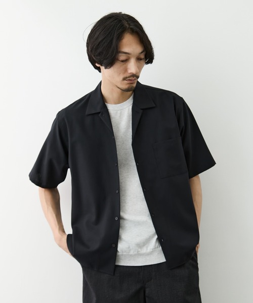 markaware（マーカウェア）の「【MARKAWARE/マーカウェア】別注 OPEN COLLAR S/S SHIRT（シャツ/ブラウス・メンズ・ダークグレー/ブラック・2/1）」の12枚目の写真