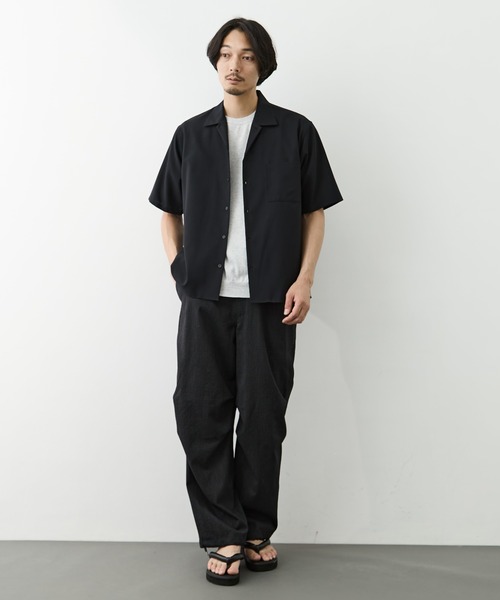 markaware（マーカウェア）の「【MARKAWARE/マーカウェア】別注 OPEN COLLAR S/S SHIRT（シャツ/ブラウス・メンズ・ダークグレー/ブラック・2/1）」の16枚目の写真
