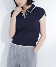 ベーシック ニット　ネイビー　完売 NATURAL BEAUTY BASIC｜ナチュラルビューティーベーシックのニット