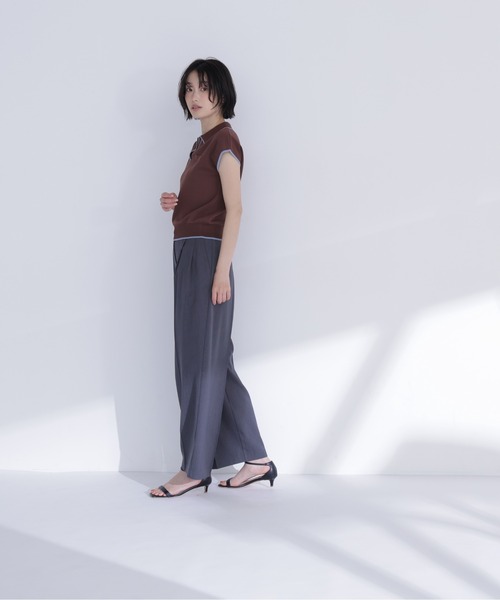NATURAL BEAUTY BASIC(ナチュラルビューティーベーシック)の「バイカラーラインスキッパーニット(ニット/セーター・レディース・ホワイト系その他/ネイビー系/イエロー系その他/ブラウン系その他・フリ-)」の15枚目の写真