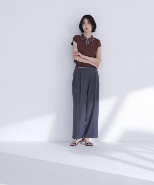NATURAL BEAUTY BASIC(ナチュラルビューティーベーシック)の「バイカラーラインスキッパーニット(ニット/セーター・レディース・ホワイト系その他/ネイビー系/イエロー系その他/ブラウン系その他・フリ-)」の17枚目の写真
