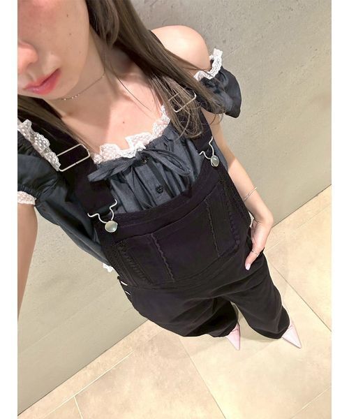 FURFUR(ファーファー)の「【WEB限定カラー】パフスリーブギャザーブラウス(シャツ/ブラウス・レディース・チェック/ストライプ/オフホワイト/ブラック・F)」の19枚目の写真