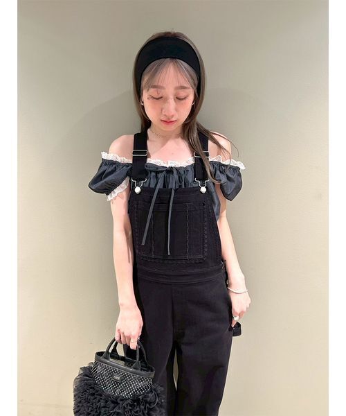 FURFUR(ファーファー)の「【WEB限定カラー】パフスリーブギャザーブラウス(シャツ/ブラウス・レディース・チェック/ストライプ/オフホワイト/ブラック・F)」の21枚目の写真