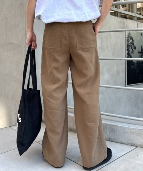 CIAOPANIC TYPY（チャオパニックティピー）の「【接触冷感素材で夏も快適】男女兼用/レーヨンナイロン2タックワイドスラックス（スラックス・メンズ・ブラウン/ホワイト/ブラック・LARGE/MEDIUM）」の19枚目の写真