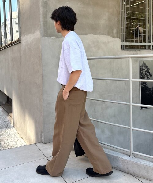 CIAOPANIC TYPY（チャオパニックティピー）の「【接触冷感素材で夏も快適】男女兼用/レーヨンナイロン2タックワイドスラックス（スラックス・メンズ・ブラウン/ホワイト/ブラック・LARGE/MEDIUM）」の22枚目の写真