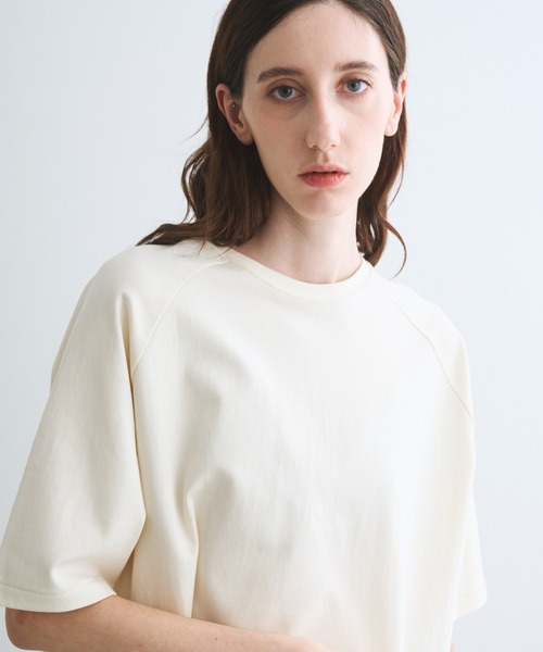 three dots(スリードッツ)の「ダブルニット スーピマ クロップドTシャツ(ニット/セーター・レディース・グリーン系その他/ベージュ系その他/ブラック・S)」の13枚目の写真