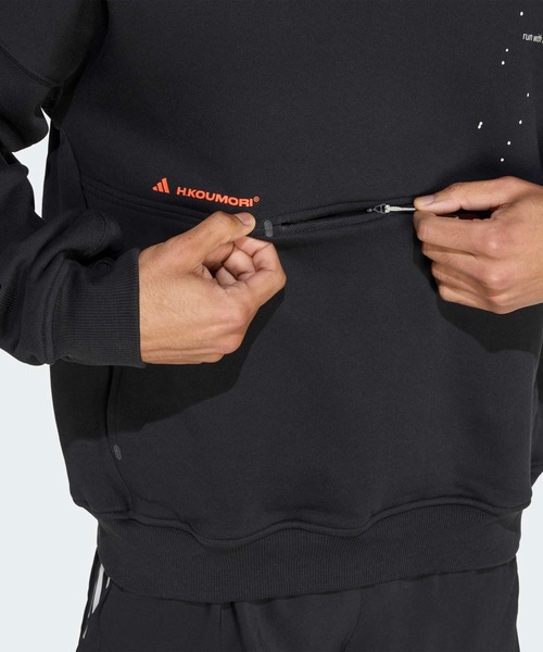 adidas（アディダス）の「Adi365 H.Koumori ランニング パーカー（ジェンダーニュートラル） / アディダス adidas（パーカー・メンズ・ブラック・XX-LARGE/XX-SMALL/3XL/LARGE/MEDIUM/SMALL/X-LARGE/X-SMALL/3XS）」の4枚目の写真