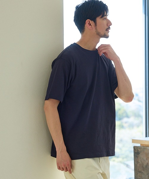 CROSS FUNCTION(クロスファンクション)の「《抗菌防臭》エブ楽 3枚セット メンズヘビーウェイトコットンTシャツ【CROSS FUNCTION/クロスファンクション】(Tシャツ/カットソー・メンズ・ネイビー/ホワイト/チャコールグレー/ブラック・M/L/XL/XXL)」の4枚目の写真