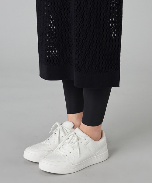 Chacott(チャコット)の「【ノーソイングニット】メッシュニットワンピース(ワンピース・レディース・ブラック/ダークパープル・M)」の7枚目の写真