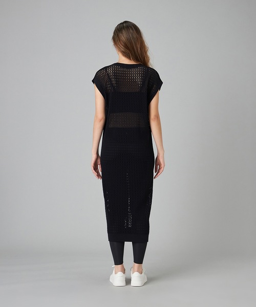 Chacott(チャコット)の「【ノーソイングニット】メッシュニットワンピース(ワンピース・レディース・ブラック/ダークパープル・M)」の8枚目の写真
