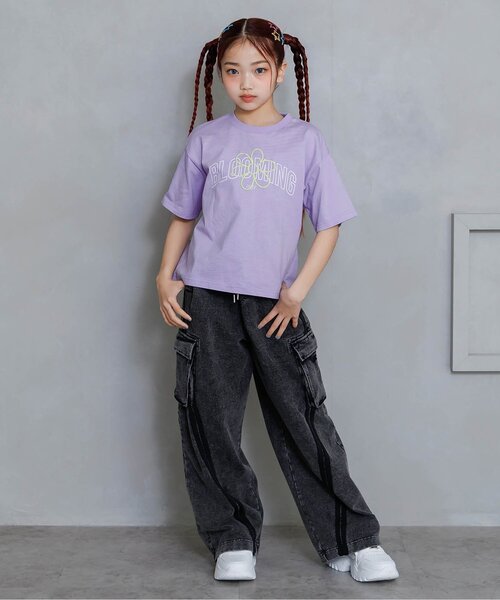 algy(アルジー)の「アソートカラバリ半袖Tシャツ(Tシャツ/カットソー・キッズ・ラベンダー/ミント/サックスブルー/オフホワイト・120/130/140/150/160)」の5枚目の写真