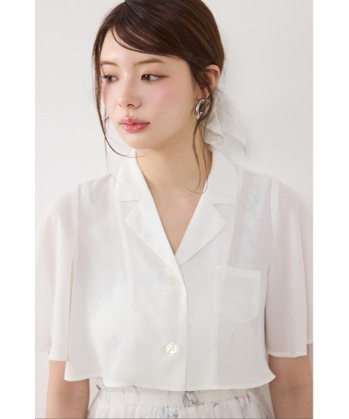 ブラウスセットフラワーパターンワンピース 春服 夏服（ワンピース