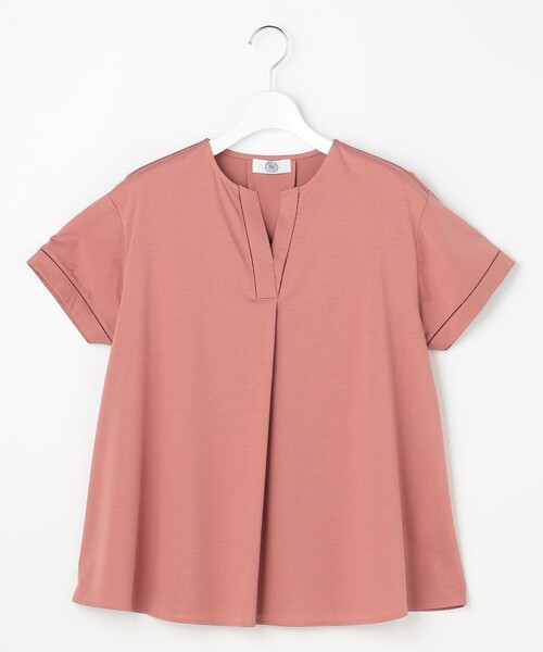 J.PRESS(ジェイプレス)の「プレーティングジャージー チュニック丈 カットソー(Tシャツ/カットソー・レディース・ローズ系/グレー系/ネイビー系/ライトグレー系・LARGE/MEDIUM)」の16枚目の写真