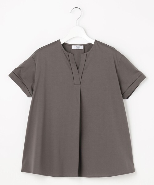 J.PRESS(ジェイプレス)の「プレーティングジャージー チュニック丈 カットソー(Tシャツ/カットソー・レディース・ローズ系/グレー系/ネイビー系/ライトグレー系・LARGE/MEDIUM)」の17枚目の写真
