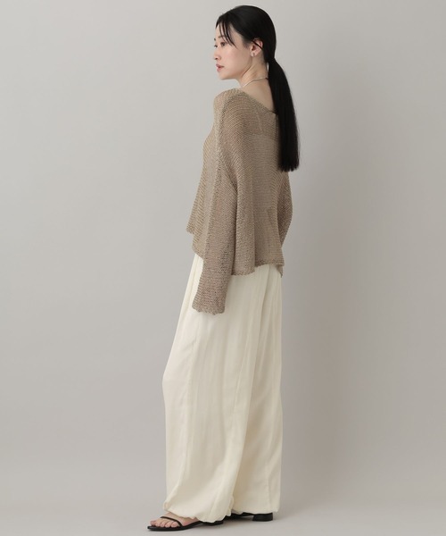 A part by（アパートバイ）の「リネンコンバルーンパンツ（その他パンツ・レディース・オフホワイト/ブラック・SMALL/MEDIUM）」の5枚目の写真