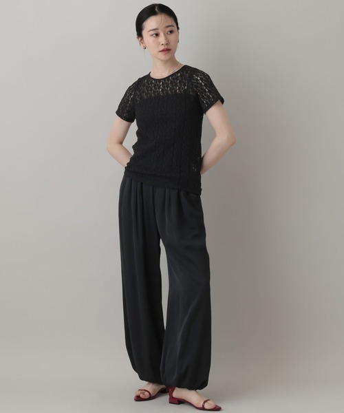 A part by（アパートバイ）の「リネンコンバルーンパンツ（その他パンツ・レディース・オフホワイト/ブラック・SMALL/MEDIUM）」の11枚目の写真