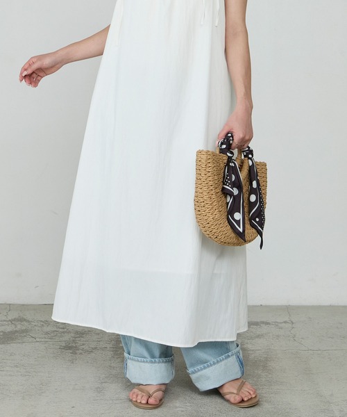 Cherir Mignon(シェリルミニョン)の「【Cherir Mignon】ギャザーショルダーリボンワンピース(ワンピース・レディース・ブラック/ホワイト・FREE)」の9枚目の写真