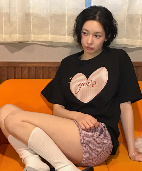 MISTIC MOON（ミスティック・ムーン）の「[単独カラー] ゴジップハートパッチTシャツ (ミント)（Tシャツ/カットソー・レディース・ミント・FREE）」の7枚目の写真