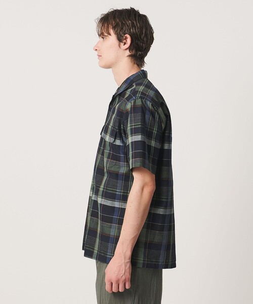 UNITED ARROWS(ユナイテッドアローズ)の「コットン/リネン ダークマドラスチェック オープンカラーシャツ(シャツ/ブラウス・メンズ・パープル/ブラック・S/M/L/XL)」の17枚目の写真