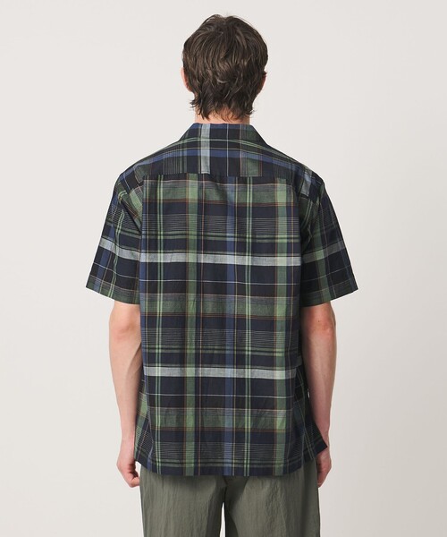 UNITED ARROWS(ユナイテッドアローズ)の「コットン/リネン ダークマドラスチェック オープンカラーシャツ(シャツ/ブラウス・メンズ・パープル/ブラック・S/M/L/XL)」の16枚目の写真