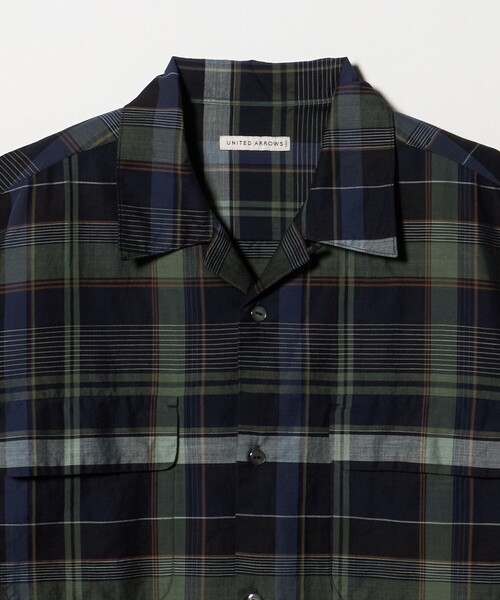 UNITED ARROWS(ユナイテッドアローズ)の「コットン/リネン ダークマドラスチェック オープンカラーシャツ(シャツ/ブラウス・メンズ・パープル/ブラック・S/M/L/XL)」の13枚目の写真
