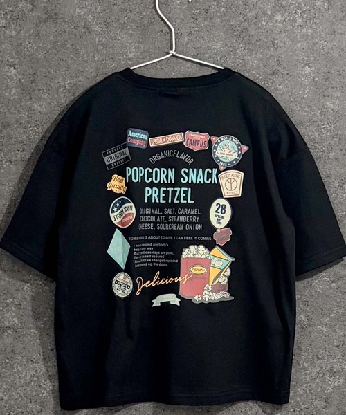 THE CASUAL(カジュアル)の「ステッカープリント オーバーサイズ Tシャツ(Tシャツ/カットソー・キッズ・ホワイト系その他2/チャコール/ホワイト系その他/オレンジ/ブラック系その他/ミント/ブラック/オフホワイト/ベージュ・160cm/150cm/140cm/130cm/120cm/110cm)」の6枚目の写真