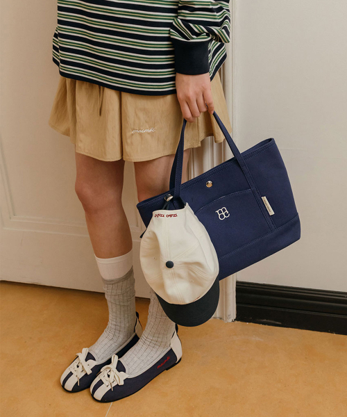 MAC MOC（マックモック）の「ミニニ バンディングストリングフレアミニスカート_3カラー（スカート・レディース・ネイビー/Beige/オリーブ・FREE）」の6枚目の写真