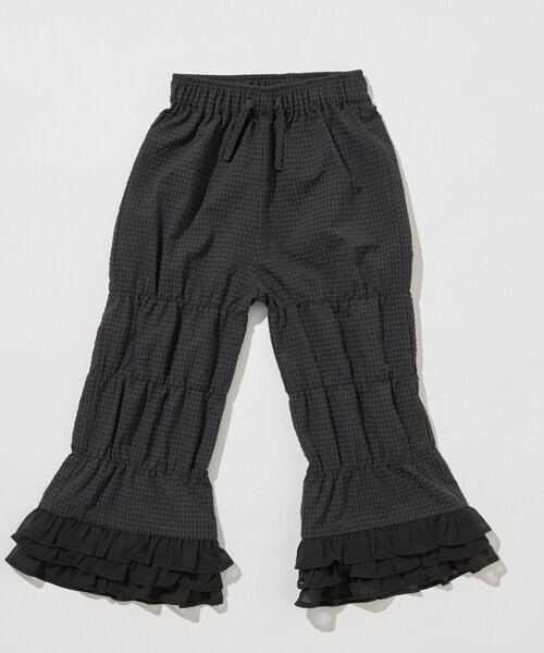 CIAOPANIC TYPY（チャオパニックティピー）の「【KIDS】ぽこぽこギンガム裾フリルティアードパンツ(ZOZO限定)（その他パンツ・キッズ・チャコールグレー/ブラウン・110/130/150）」の10枚目の写真