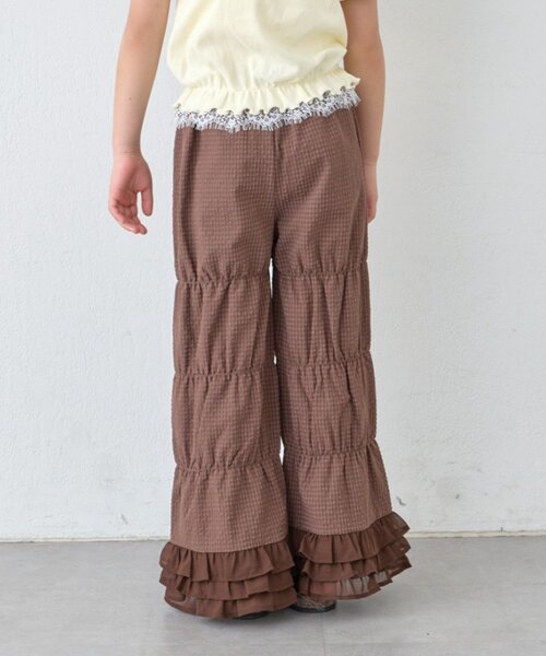 CIAOPANIC TYPY（チャオパニックティピー）の「【KIDS】ぽこぽこギンガム裾フリルティアードパンツ《ZOZO限定》（その他パンツ・キッズ・チャコールグレー/ブラウン・110/130/150）」の17枚目の写真