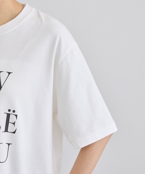 SALON adam et rope'（サロン アダム エ ロペ）の「VoyageurロゴプリントT（Tシャツ/カットソー・レディース・オフホワイト/ブラック・FREE）」の16枚目の写真